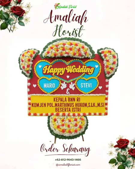 Papan Bunga Pernikahan Temberan
